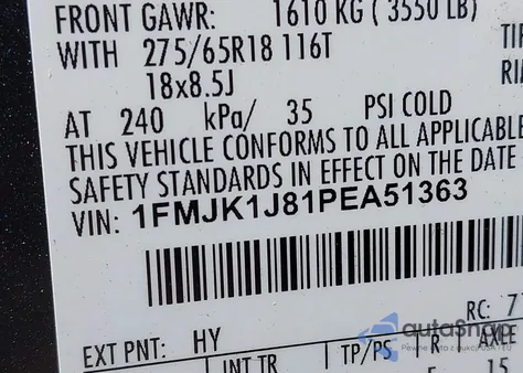 2023 Ford Expedition Xlt Max from USA, damaged, VIN 1FMJK1J81PEA51363